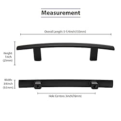 homdiy 10 Pack 3in Matte Black Cabinet Pulls