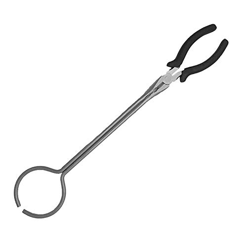 Vogueing Tool 40CM Long Steel Crucible Tong Foundry Crucible Flask Tongs Graphite Melting Plier for Graphite Refinery Crucibles