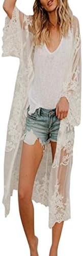 Women’s Bathing Suit Kimono Beach Cover Up Lace Crochet Pool Swimwear