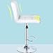 HEALTH LINE MASSAGE PRODUCTS Heavy Duty Bar Stools, Bar Counter Kitchen Height Adjustable Stools with Back White Set of 2 Swivel