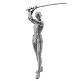 COLOR-LILIJ Drawing Figures for Artists Action Figure Model Human Mannequin Man Woman Kits,Luxury Grey Female，with Accessories Kit for Sketching, Painting, Drawing, Artist