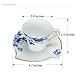 Porlien Blue Floral 2-ounce Porcelain Espresso Cups/Demitasse Cups& Saucers Set of 4, for Teatime, Tea Party, Gift for Family & Friends