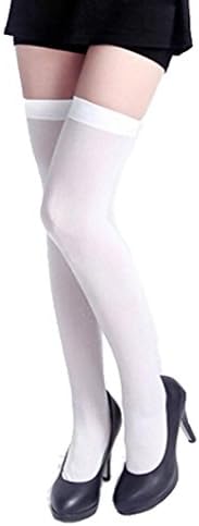 Vertily Women's Compression Pure Over Knee High Temptation Stretch Nylon Socks
