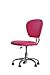 Ergonomic Office Chair Cheap Desk Chair PU Leather Executive Chair Task Rolling Swivel Adjustable Stool Mid Back Computer Chair with Lumbar Support for Women Men,Pink