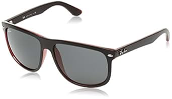 Ray-Ban 0RB4147 Square Sunglasses, Black On Red