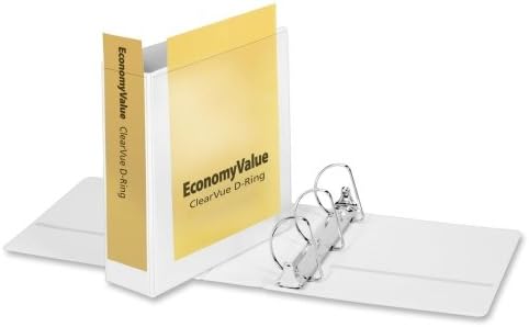 Wholesale CASE of 20 - Cardinal Locking Slant D-Ring View Binders-D-Ring View Binder, 3" Capacity, White