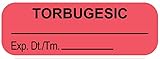 Anesthesia Label, Torbugesic, 1-1/2" x