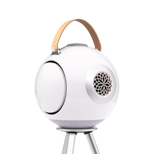 UB+ dB1 - Altavoz Bluetooth impermeable blanco | Altavoces portátiles con sonido Hi-Fi de 40 W, graves profundos, 20 horas de reproducción, resistente al agua IPX5 y TWS (blanco brillante)