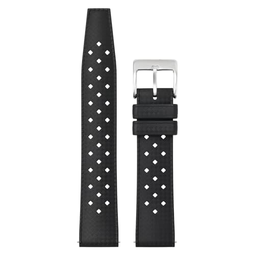 FKM Rubber Watch Strap Fast-Release Tropical Fluororubber 20 mm 22 mm Rubber Watch Band, Soft Breathable Universal Replacement for Men Women Stainless Steel Buckle