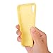 Yajuhoy iPhone X case, Liquid Silicone Gel Rubber Slim Fit Soft Mobile Phone Case with Microfiber Cloth Lining Cushion for Apple iPhone X (2017) - Yellow