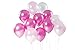 Treasures Gifted Pack of 100 White Magenta and Pink Metallic Latex Balloons for Bridal or Baby Shower Girls Tropical Colored Birthday Decorations Garland Kit Fairytale Wedding