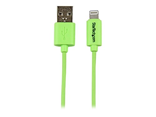 StarTech.com 3-Feet 8-Pin Lightning to USB Charge Sync Cable for iPhone 5C, Green (USBLT1MGN)