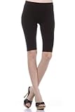 Women's Solid Knee Length Stretch Leggings by BLVD