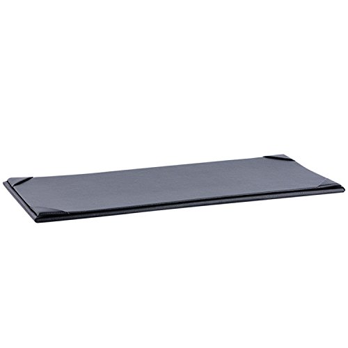 3PCS Menu Holder Menu Covers Synthetic Leather Single Panel with Angled Corners Black - 11.4" x 5.1" (L x W) - Thumbnail 3