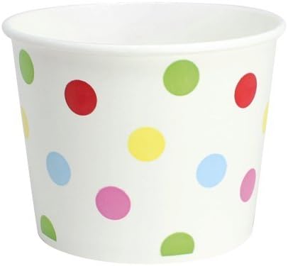 Karat [16oz - 1000 ct] Paper Soup Bowls & Ice Cream Cups for Hot/ Cold Food - Ideal for Soup, Ice Cream and Snacks - Dots