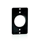 Leviton 3055-E Coverplate, Standard, Single-Gang, Thermoplastic, 1.56-Inch Diameter, Black