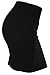 KMystic Basic Mini Skirt with Wide Waist Band (Large, Black)