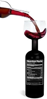 BigMouth Inc. Original Wine Bottle Glass – “Nutrition Label”, Holds an entire 750mL Bottle of Wine, Great Gift for Wine Lovers