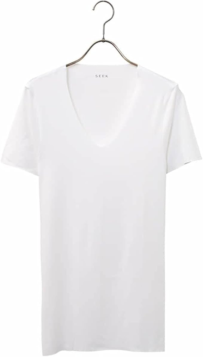 Amazon シーク Seek カットオフ ドライフィール ムジ Uネックtシャツ インナーシャツ 通販