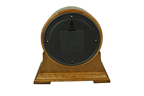Mantel Clock, Silent Decorative Wood Desk Clock, Battery Operated, Wooden Design, for Living Room, Office, Kitchen, Shelf & Home Décor Gift - 9" x 8.5" (M102 - Mantle Clock) - Thumbnail 5