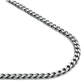 True Titanium 4MM Curb Chain Link Necklace
