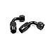 X AUTOHAUX 2pcs Black Aluminum Alloy 10AN 90 Degree Swivel Car Fuel Oil Hose End Fitting