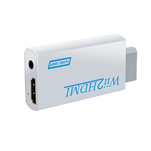 COLFULINE Wii to HDMI Converter Adapter, Wii2 to HDMI 1080P / 720P Output Video Converter & 3.5mm Jack Audio Output with 1M Cable Supports All Wii Display Modes Compatible with Full HD Device