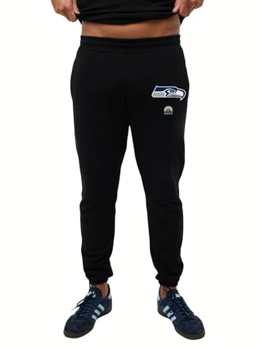 OOSC Mens Seattle Seahawks Sweatpants, Black, M EU