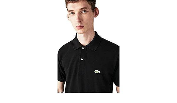 black and white lacoste polo