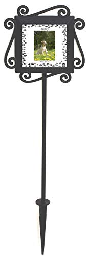 Wrought Iron Pet Memorial Garden Stake with Personalized Ceramic Tile Insert - Thumbnail 5