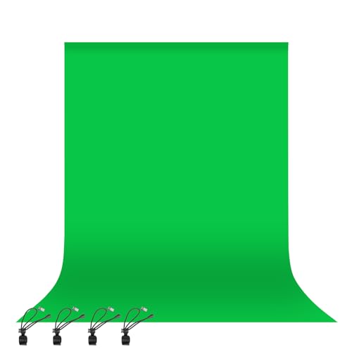 EMART 2,4 x 3m Greenscreen Faltbar Green Screen Hintergrund Polyester