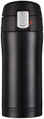 Kooyi Vacuum Insulated Stainless Steel Travel Coffee Mug / Water Bottle, One-handed Open and Drink (8.5oz) (Black)