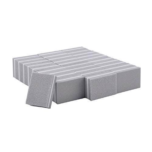 YIMART 20 Pcs Double-sided Mini Nail Buffer Block Colorful Sponge Nail Polish Sanding Buffer Strips Nail File Blocks Manicure Tools (Gray) - Thumbnail 2