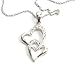 Intertwined Heart Necklace | Double Hearts Platinum Plated Silver | Cubic Zirconia | Love - Bridal - Anniversary - Mother Daughter - Jewelry