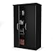 South Shore Tall 2-Door Storage Cabinet with Adjustable Shelves, Solid Black