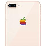 Limited Series Retro Apple Logo Decal Sticker for iPhone 8 Plus, iPhone 7 Plus, iPhone 6 Plus