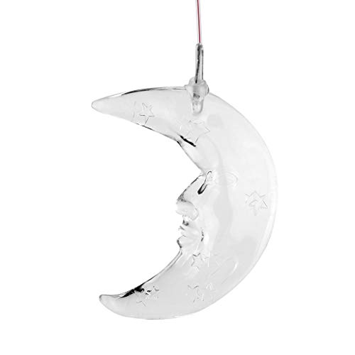 Gotian LED Solar Wind Chimes Outdoor Waterproof LED Changing Light Color Moon and Stars Wind Chime, Great for Brightening and Embellishing Your Balcony, Garden and Child Room