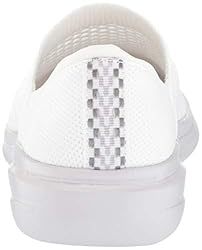 BZees Women's Charlie Slip-Ons Loafer, White,7 M US