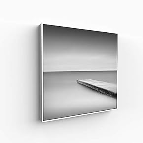 Canvas Wall Art for Living Room, Bedroom Monochrome Building Framed Canvas Prints for Home Decoration Ready to Hang - 16x16 inches