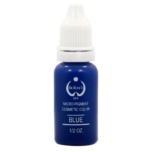 BioTouch Permanent Makeup BLUE Cosmetic Tattoo Inks Micro Pigmenst Color .5 oz