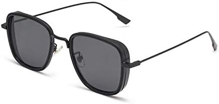 Vintage Square Metal Punk Sunglassses Women Fashion Kabir Singh Sun Black Grey
