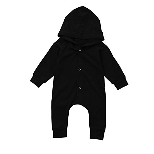 image for Sale ! Teresamoon Cotton Outfits, Baby Girls Boys Hooded Romper Solid 