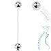 BodyJ4You Pregnancy Belly Button Ring 14G Long Dangle Flexible Bioflex Bar Maternity Body Jewelry