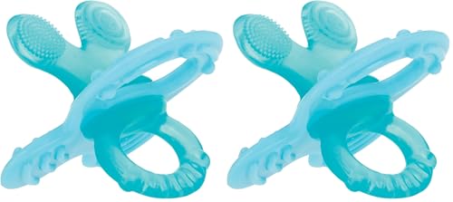 Nuby Chewbies Multi-Textured Silicone Teether - 3+ Months - Baby Teething Toy (Pack of 2)