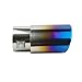 Car Muffler Tip - Stainless Steel to give Chrome Effect - To Fit 1.5 to 2.25 inch Exhaust Pipe Diameter - Installation Clamps Included by TriTrust