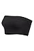 Kurve Seamless Bandeau Tube top - UV Protective Fabric, Rated UPF 50+ (Non-Padded) Made in USA, Black, Medium/Large