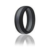 Silicone Wedding Ring By SOLEED (Action Pro Series), Safe and Sturdy Silicone Rubber Wedding Band Designed for Fitness, Weight Lifting/Training, Kettlebell and Exercise Bands Workout