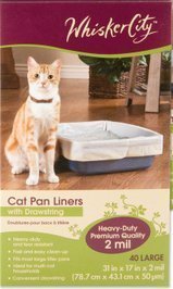 whisker city jumbo elastic cat pan liners