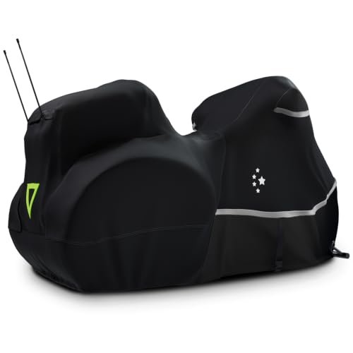 LIBZAKI Motorcycle Cover with Side+Top Box Black
