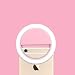 Dosmix Must-Have Clip-on Selfie Ring Light with Dimmable 36 LED Bulbs Circle Light for iPhone,Android, Tabs, Ipad, Laptop & Camera, Rechargeable Battery with USB Cable, 360&deg;Angle. (Pink) primary